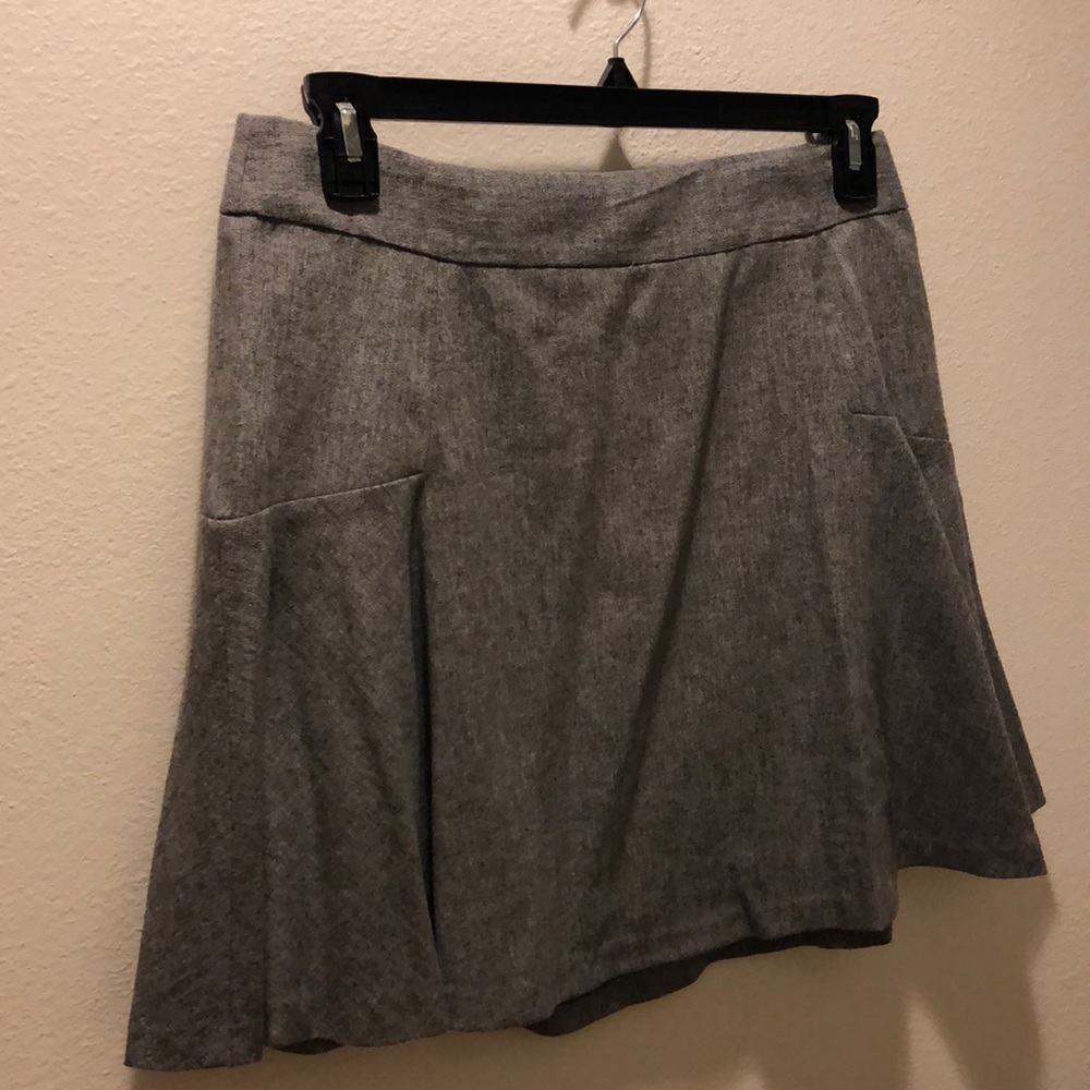 wool blend gray skirt- banana republic